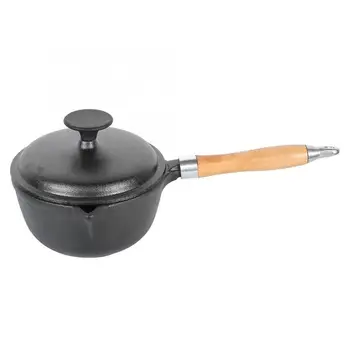 

Saucepan Household Kitchen Cast Iron Heat Insulation Handle Milk Pot Cooking Soup Noodles Pot with Lid saucepan