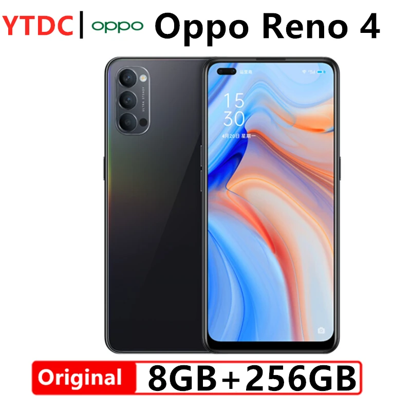 Смартфон Oppo Reno 4 5G 8 ГБ 256 Восьмиядерный процессор Snapdragon 76 экран 6 дюйма 2400 × 1080P AMOLED