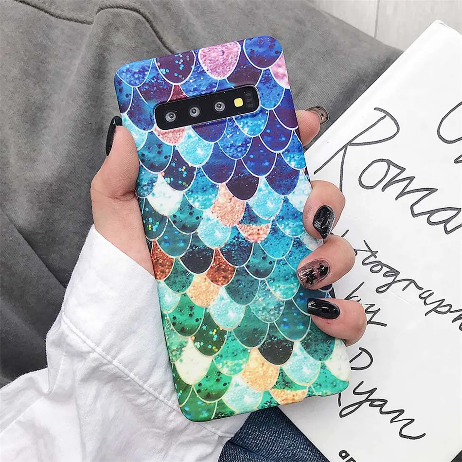 KISSCASE рыбьей чешуи светящийся чехол для samsung Galaxy Note 10 9 8 S10 плюс S10 S9 S8 S7 чехол для телефона для samsung A50 A70 A30 Fundas чехол на samsung galaxy a50 a30 a70 s8 s9
