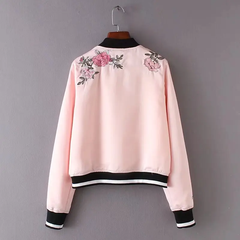 

AliExpress 2018 Spring New Style WOMEN'S Dress Embroidery Flowers Short Jacket Baseball Uniform Women's