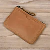 Genuine Leather Zipper Coin Wallet Women Men Cow Leather Mini Short Purse Card Holder Change Purse For Man Clutch Wallets ► Photo 2/6