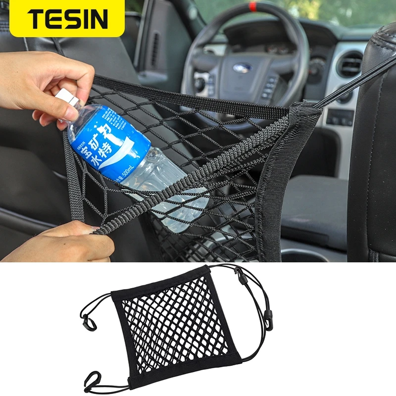 Tesin Stowing Tidying For Jeep Wrangler 1997-2019 Tj Jk Jl Car Seat Back  Storage Net Bag For Wrangler Jl Accessories - Stowing Tidying - AliExpress