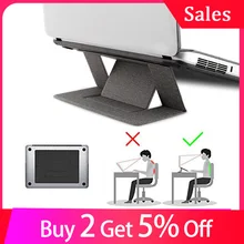 Portátil ajustável suporte do portátil conveniente portátil almofada dobrável função tablet titular para ipad macbook portátil(China)