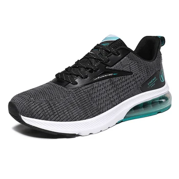 

Men Mesh Sneaker Breathable Air Cushion Comfortable Height Increase Lace-Up New Fashion Ins Style Male Large Size Shoes