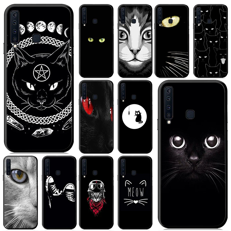 Black Cat Eyes Soft Silicone Case for Samsung Galaxy A50 A50s A40 A40s A30 A30s A20 A20s A10 A10s A70 A60 |