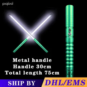 

pqbd Lightsaber Metal Handle LED light Saber Children Gift Light Stick Original Sounds Chargeable