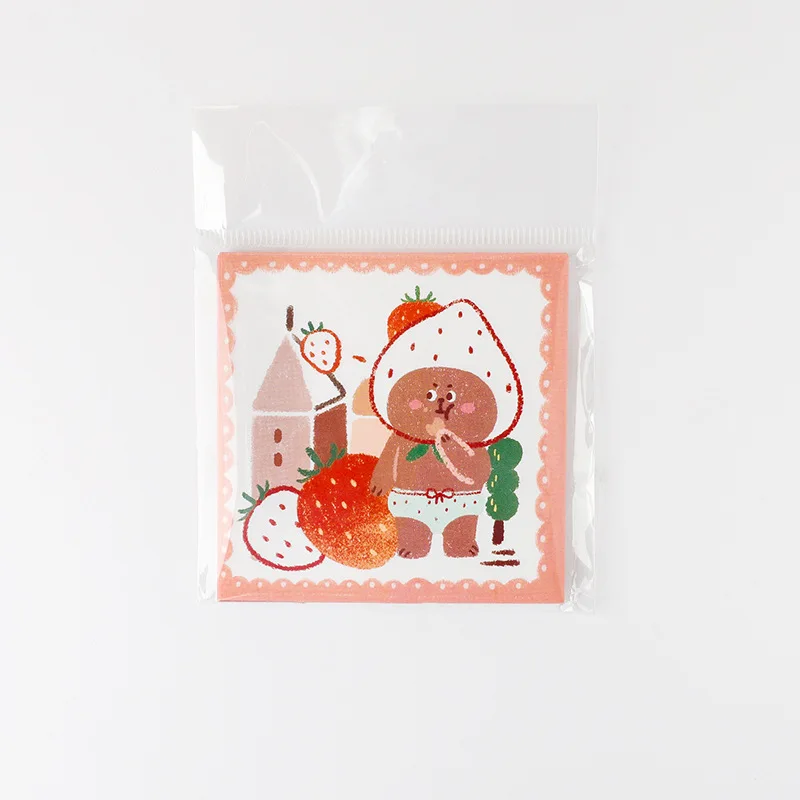 Blue Sky With Bear Series Memo Pad Kawaii Stationery Paper Sticky Notes School Supply Kids Gift Notepad Escolar