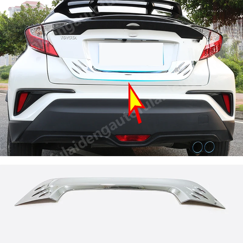 Для Toyota CHR C-HR- ABS хром багажник задний номерной знак рамка Крышка отделка автомобиля Стайлинг Аксессуары