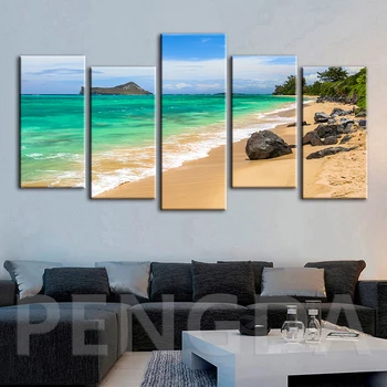 

Canvas Home Decorative Wall Artwork Waves Scenery HD Printed Poster Paintings Modern Modular Framework For Bedside Background