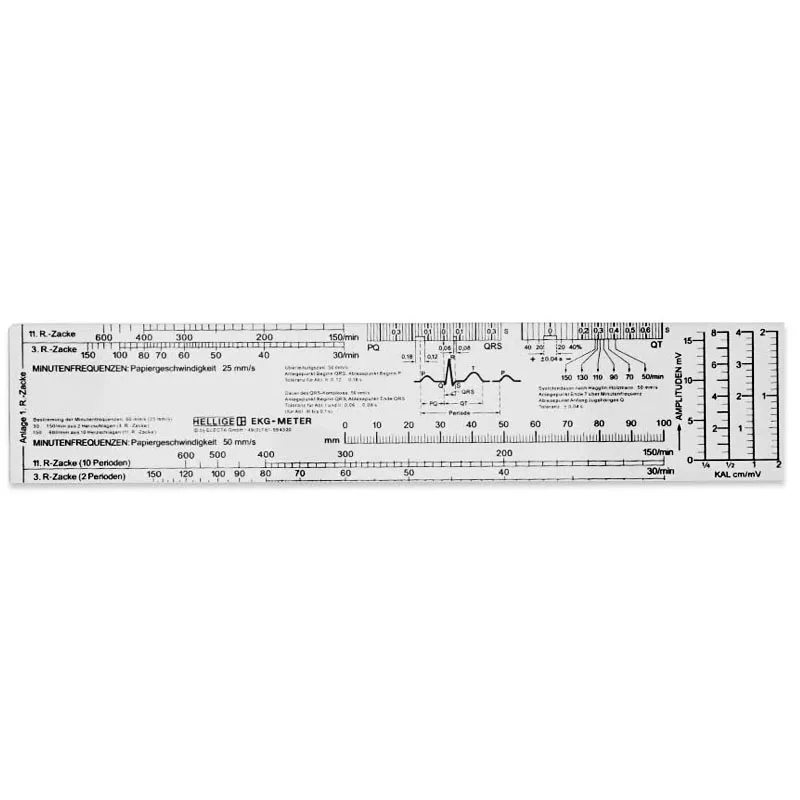 

Medical EKG Ruler for Learning Rhythms & no Unnecessary info- Works for 99% of The Strips That You Need to Evaluate in This Area