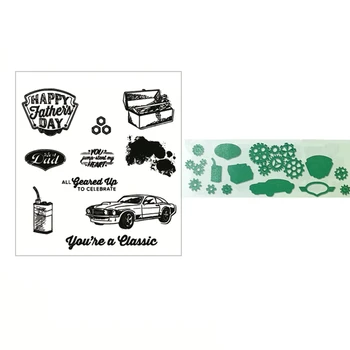 

2020 New DIY Metal Cutting Dies and Scrapbooking For Paper Making Classic Car Embossing Frame Card Craft With Clear Stamps Set