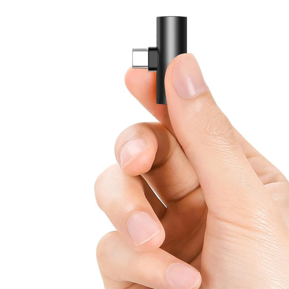 Mobile Phone Accessories Type C Charging Adapter Portable Android Adapter Hot Selling 3 5mm Headphone 2 in 1Adapter 2020 News