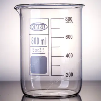 

800mL Glass Beaker,Low Form Beakers,Good Quality,Lab Chemistry Glassware
