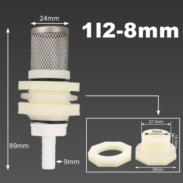1Pc 8/10/12/16 Mm -Es Víztartály Csatlakozó Szűrővel Akvárium Haltartály -Adapter Kert Öntözővízszűrő - Image 3