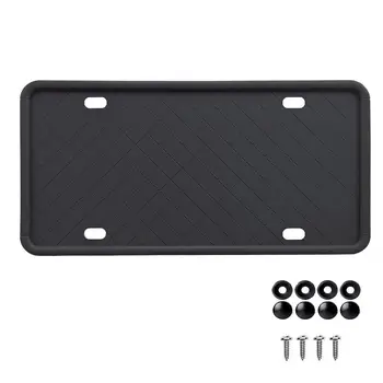 

Silicone Car License Plate Frame scratch-resistant rust-proof Car License Plate Frame with 3 Drainage Holes Car Accessories