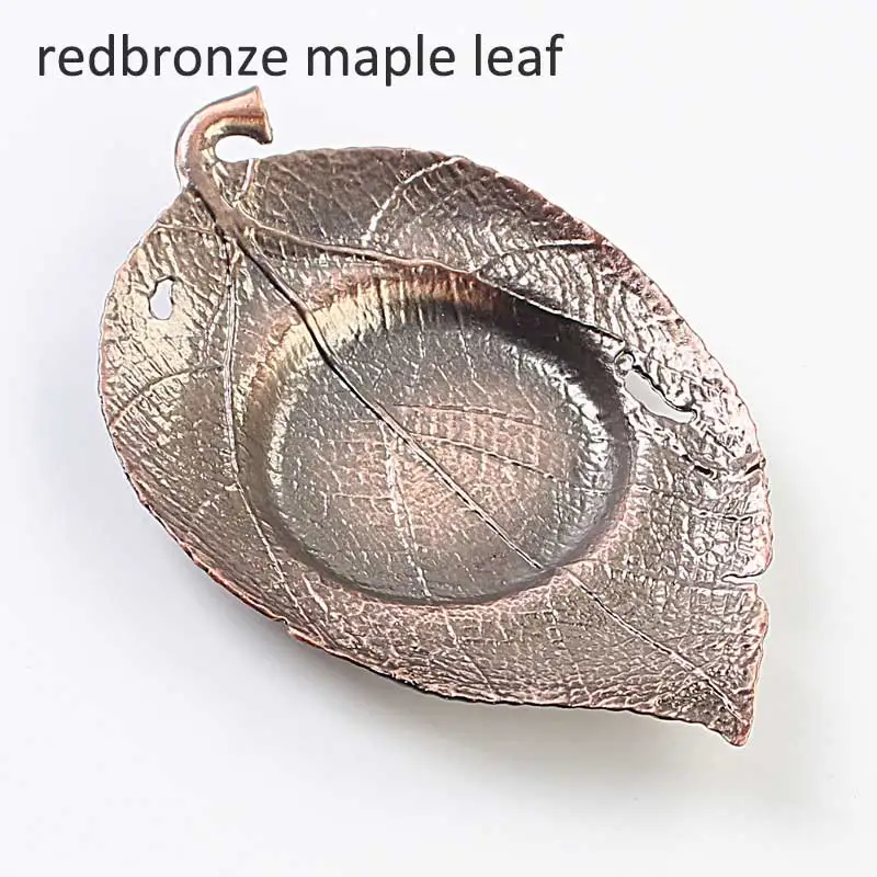 redbronze maple leaf 1 шт. напиток Чайный подстаканник Кухонные гаджеты украшение стола термостойкая сплав медь подставка для чайного сервиза коврики для кофейных чашек держатель для чайной посуды - Цвет: redbronze maple leaf