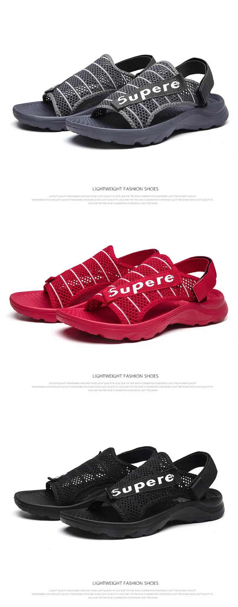 Summer Men's Sandals Beach Shoes Breathable Casual Beach Shoes Lightweight Soft Bottom Outdoor Sandals Breathable Men Sandals (8)