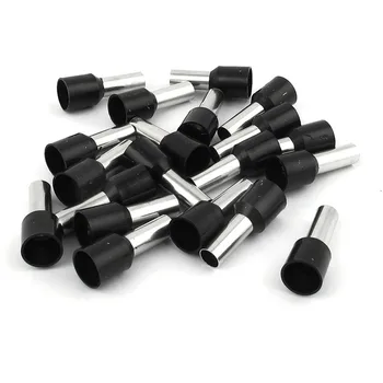 

Pre Insulated Ferrule Terminal Wire Connector E10-12 8AWG with 20 Piece, Black