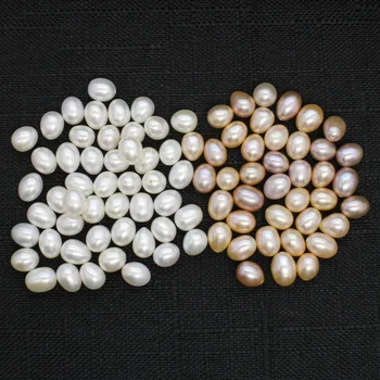 

Natural Freshwater Pearl 8-9mm Glare rice loose Bead Necklace Bracelet Earring DIY Hot Fashion Jewelry Making Accessories 10 PCS