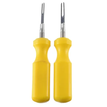 

Hot 2Pcs Car Terminal Removal Tool with Wire Connector Pin Release Puller Sheet Metal Tools For Audi