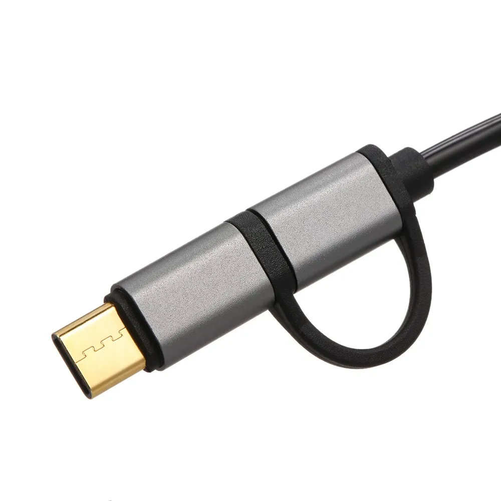 Micro USB и type-C 2 в 1 кабель для зарядки 50 см кабель для быстрой зарядки кабель для передачи данных совместим с huawei samsung