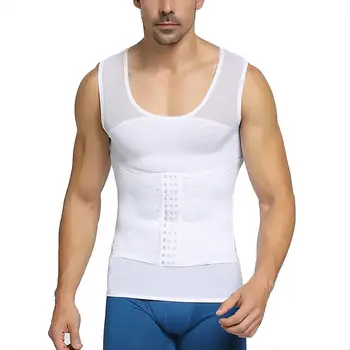 

New Mens Slimming Body Shaper Compression Shirts Tummy Control Shapewear Chest Abs Slim Vest Waist Trainer Male Corset