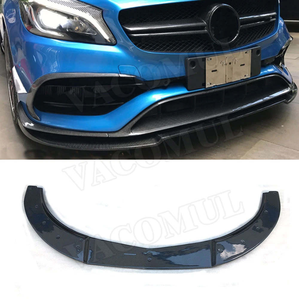 Карбоновое волокно/FRP передний бампер спойлер для Mercedes Benz A Class W176 A180 A200 A260 A45 AMG- автомобильный Стайлинг