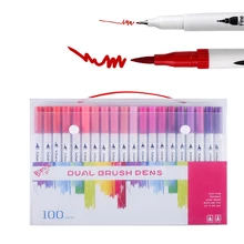 Акварельный набор кистей и ручек двойной кончик ручки для рисования маркер раскраска кисти эскиз акварельные цветные маркеры художественные принадлежности