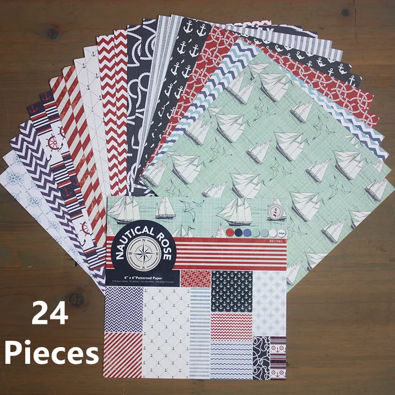 Style 22 24 шт. 6 дюймов Мульти Стиль Скрапбукинг пакеты бумаги DIY альбом ручной счет фоновые колодки изготовление бумажных карточек Скрапбукинг Бумага Ремесло - Цвет: Style 22
