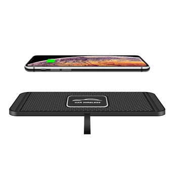 10 ワットユニバーサルカーチーワイヤレス充電器iphone 11 pro x rサムスン急速充電ドックステーション非車のダッシュボードホルダースタンド
