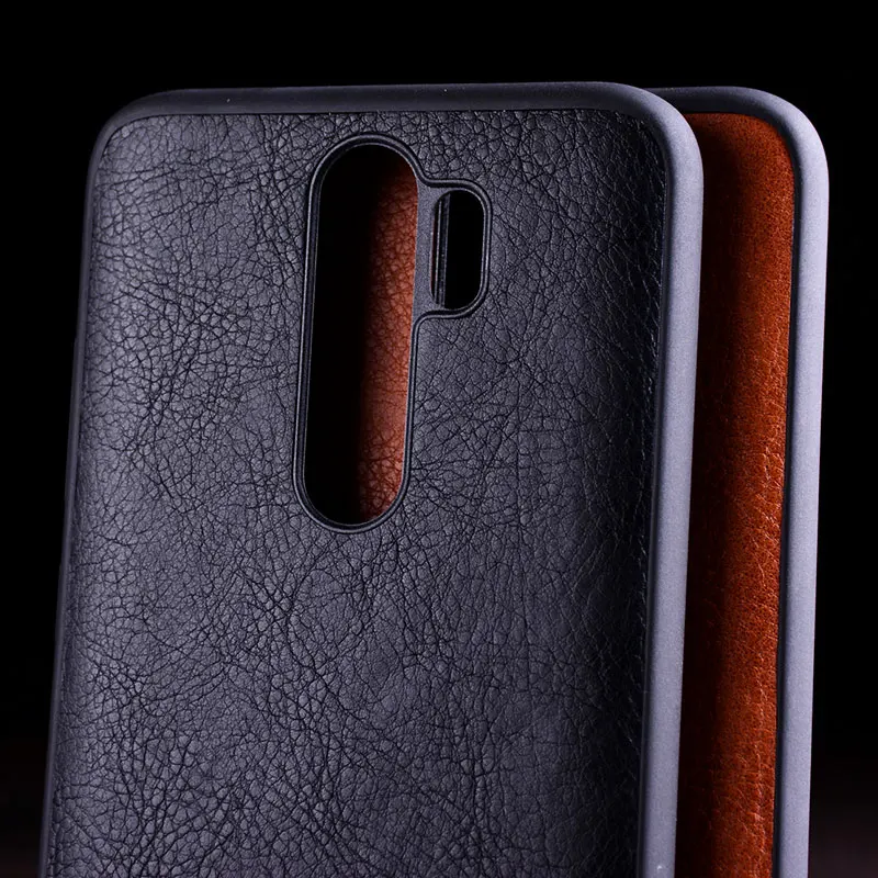 Чехол для xiaomi redmi note 8 pro, винтажный кожаный чехол из зернистой кожи с силиконовым покрытием для xiaomi redmi note 8, чехол