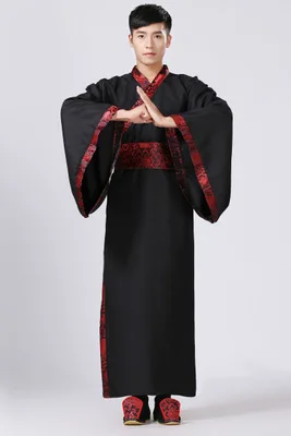 Китайский народный танец костюм Hanfu мужской классический фехтовальщик одежда для выступлений для косплея сценический Атласный халат qin плюс размер XXL ханьфутанцевальный костюм танцевальные костюмы сценический костю