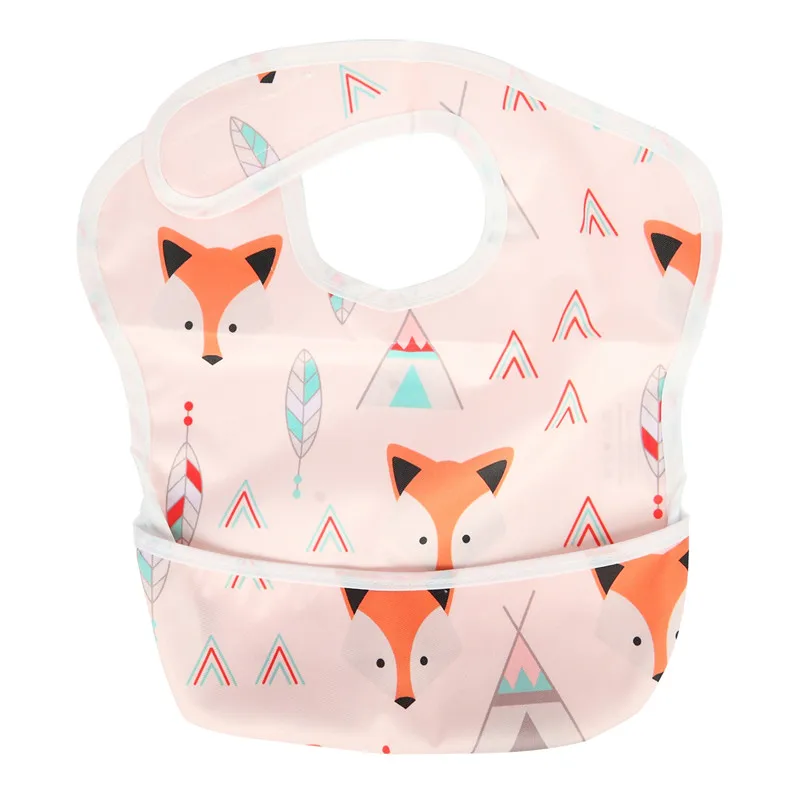 [Sigzagor]1 Baby Bib Feeding Waterproof With Pocket 6 to 24 months - Цвет: BSW3 fox