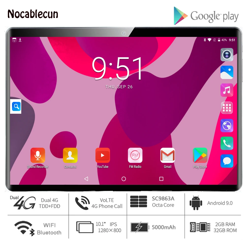 2020 Новый 10 дюймовый планшетный ПК Octa Core Android 9 0 Google Play Station 4 аппарат не привязан к