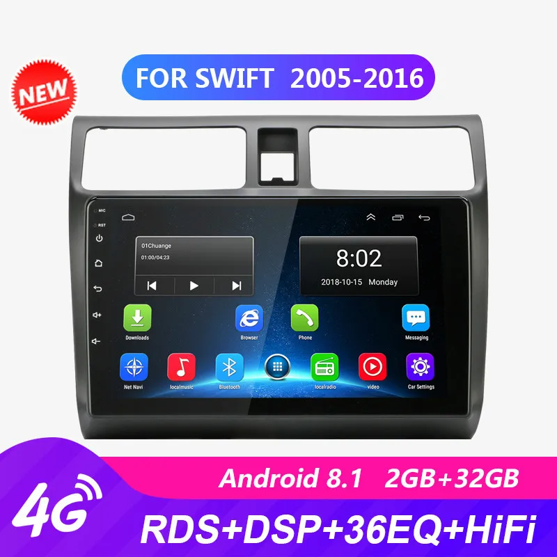 

For Suzuki swift 2005-2016 Car Radio 10" 4G Wifi Multimedia Video Player Navigation GPS Android Touch screen autoradio 2 din