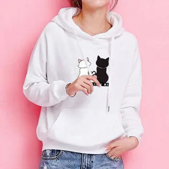 

Women Long Sleeves Hoodie Sweatshirt Hooded Jumper Pullover Causal Tops Lady Cartoon Autumn Casual Sweatshirts