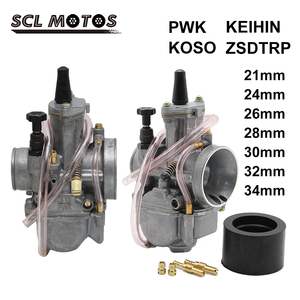 Карбюратор для мотоцикла SCL MOTOS 2T/4T Keihin Koso PWK 21 24 26 28 30 32 34 мм детали с струей питания