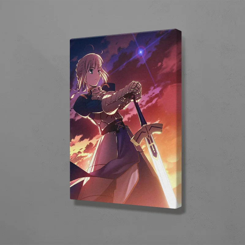 Популярный японский постер аниме Seber Fate Stay Night Картина на холсте скандинавский Hd