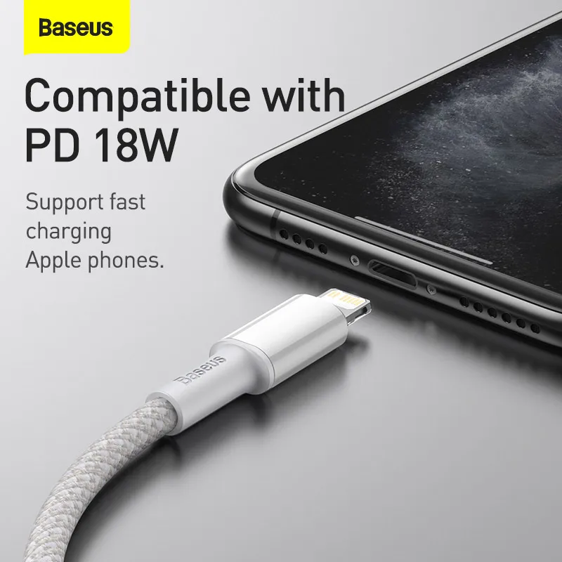 Baseus 20W kabel USB C dla iPhone 13 12 11 Pro Max XR 8 PD szybkie ładowanie dla iPhone kabel ładowarki dla MacBook iPad typ C kabel 3 Baseus 20W kabel USB C dla iPhone 13 12 11 Pro Max XR 8 PD szybkie ładowanie dla iPhone kabel ładowarki dla MacBook iPad typ C kabel 3