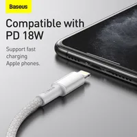 Baseus 20W kabel USB C dla iPhone 13 12 11 Pro Max XR 8 PD szybkie ładowanie dla iPhone kabel ładowarki dla MacBook iPad typ C kabel 3