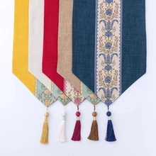 

New Chinese High-end Tablecloth Flag Shoes Cabinet Cover Cloth European Bed Runner Simple Wedding Decoration Table Runner