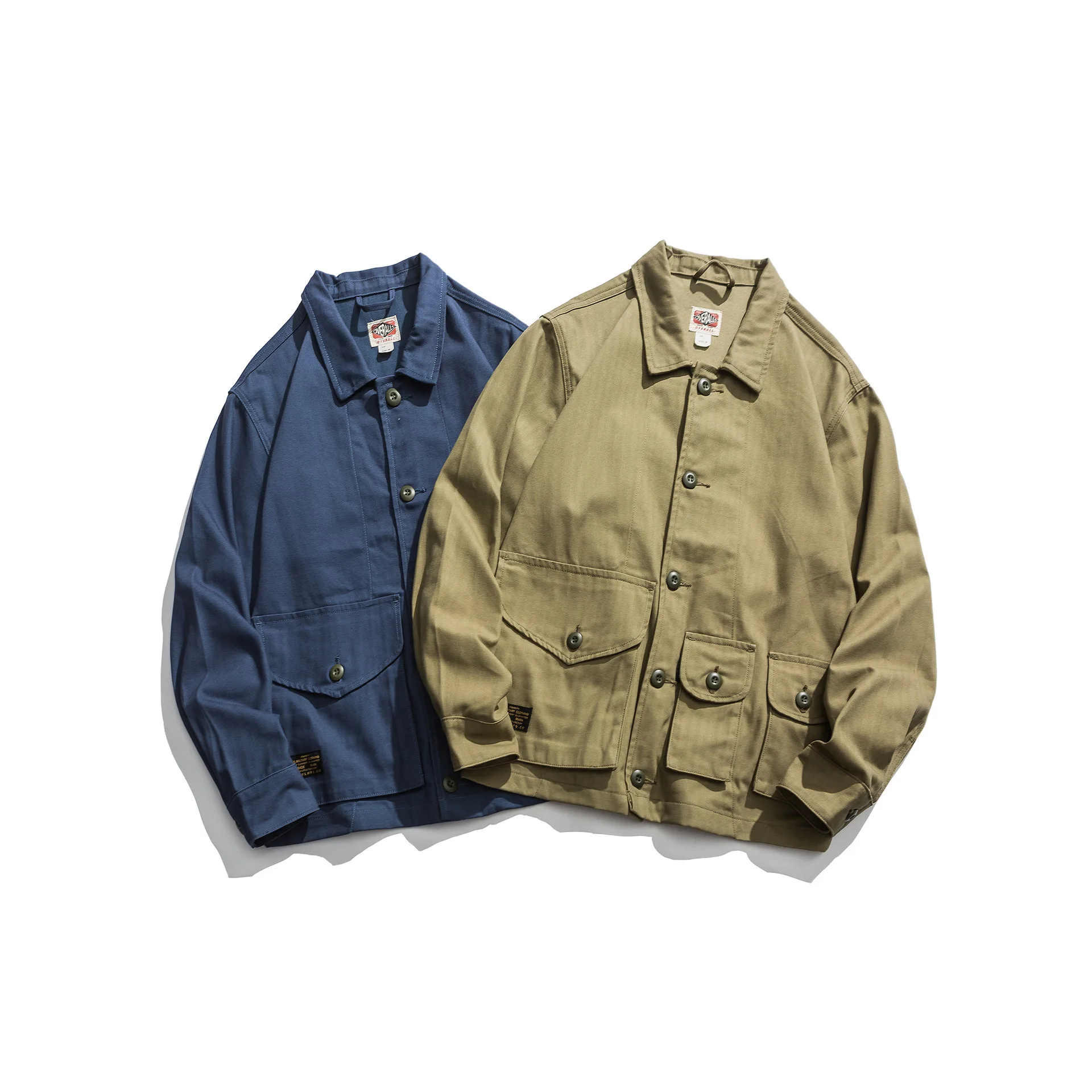 

Wu Airlines 2020 Spring New Style Trend Shirt Men's Long Sleeve Retro Trend Workwear Coat Joint MEN'S Shirt Men's