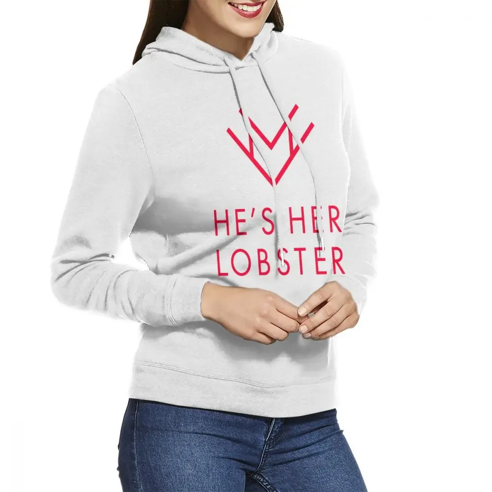 He's Her Lobster женские толстовки пуловер с длинными рукавами Повседневная хлопковая толстовка