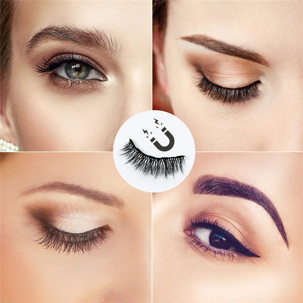

7 pairs of magnet eyelashes are easier to use than traditional magnetic eyelashes, no glue, reusable false eyelashes