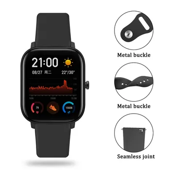 

Silicone Band for Huami Amazfit GTS Strap Fitness Tracker Accessories Belt for Xiaomi Amazfit Bip Smart Wristband Smart Watch