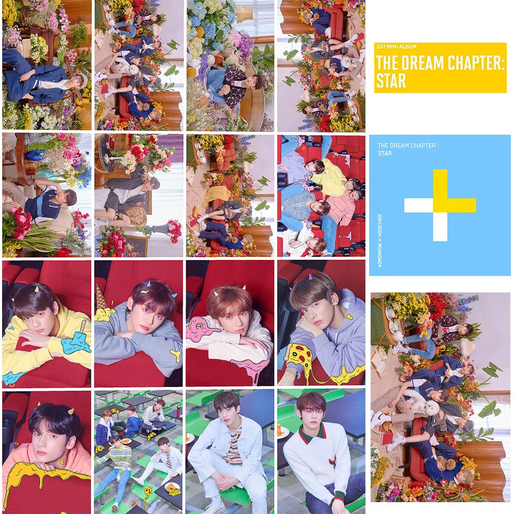 TXT01 16 шт./компл. Kpop TXT Фотокарта альбом мечта глава магический плакат lomo карта K-POP TXT для любителей подарок Новые поступления - Цвет: TXT01