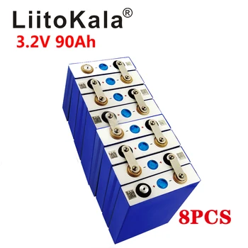 

8pcs 3.2v 90Ah LifePo4 battery lithium 270A 3C high drain for diy 12V 24V solar Inverter electric vehicle c oach golf cart