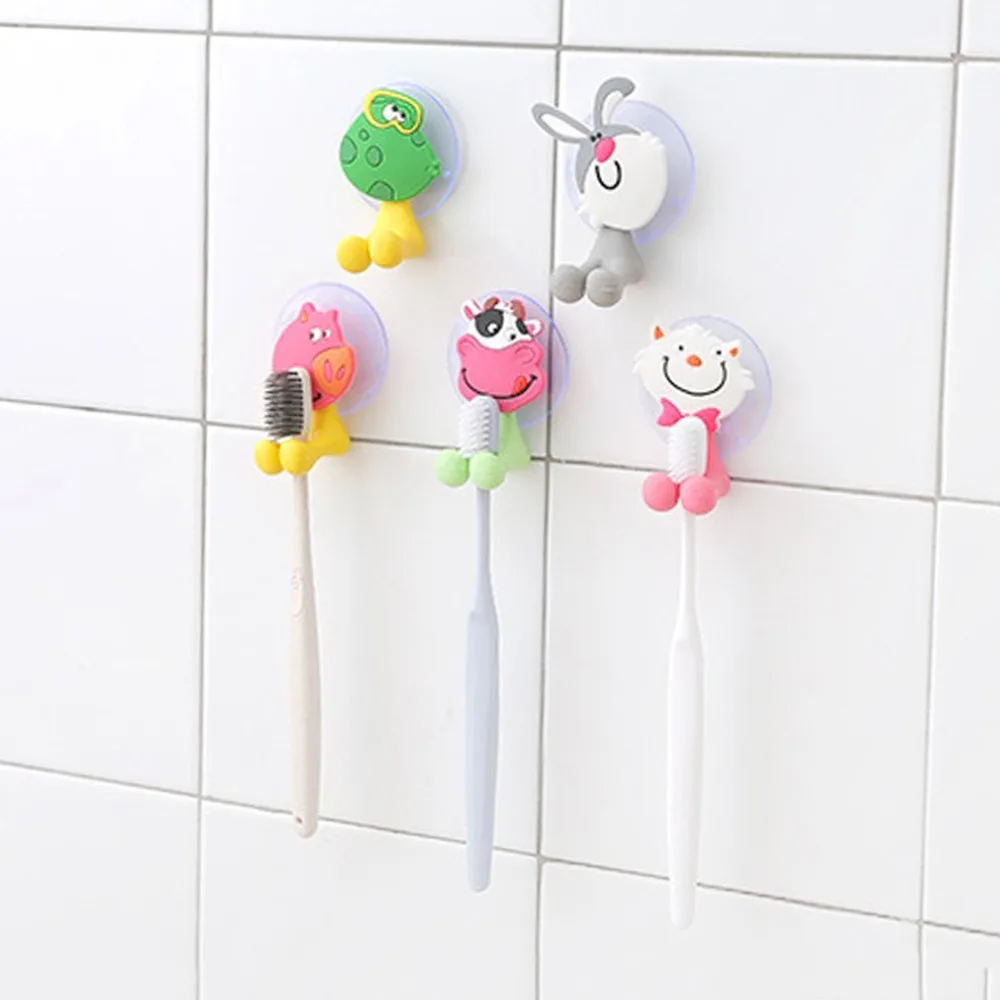 Детские крючки для зубных щеток на присоске милые Kawaii Мультяшные животные