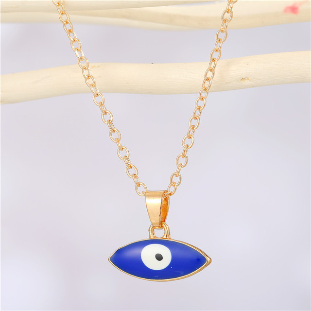 Turkish Evil Eye Pendant Choker Necklace Lucky Blue Evil Eyes Clavicle Chain Necklace Party Jewelry For Women Girls Gift