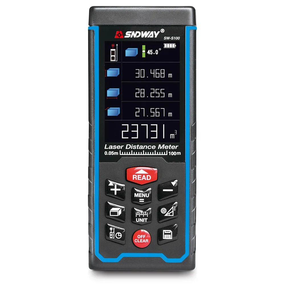 

50M/70M/100M Digital Laser Rangefinder Color Display Rechargeabel Laser Range Finder Distance Meter Test Tool